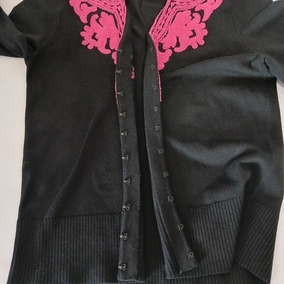 INC International Concepts Women's Black/Pink  Botanica Cardigan Size Small - Picture 5 of 12